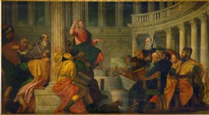 Teaching in the Temple Veronese Paolo Veronese, "Christ with the doctors in the Temple," 1528-1588.