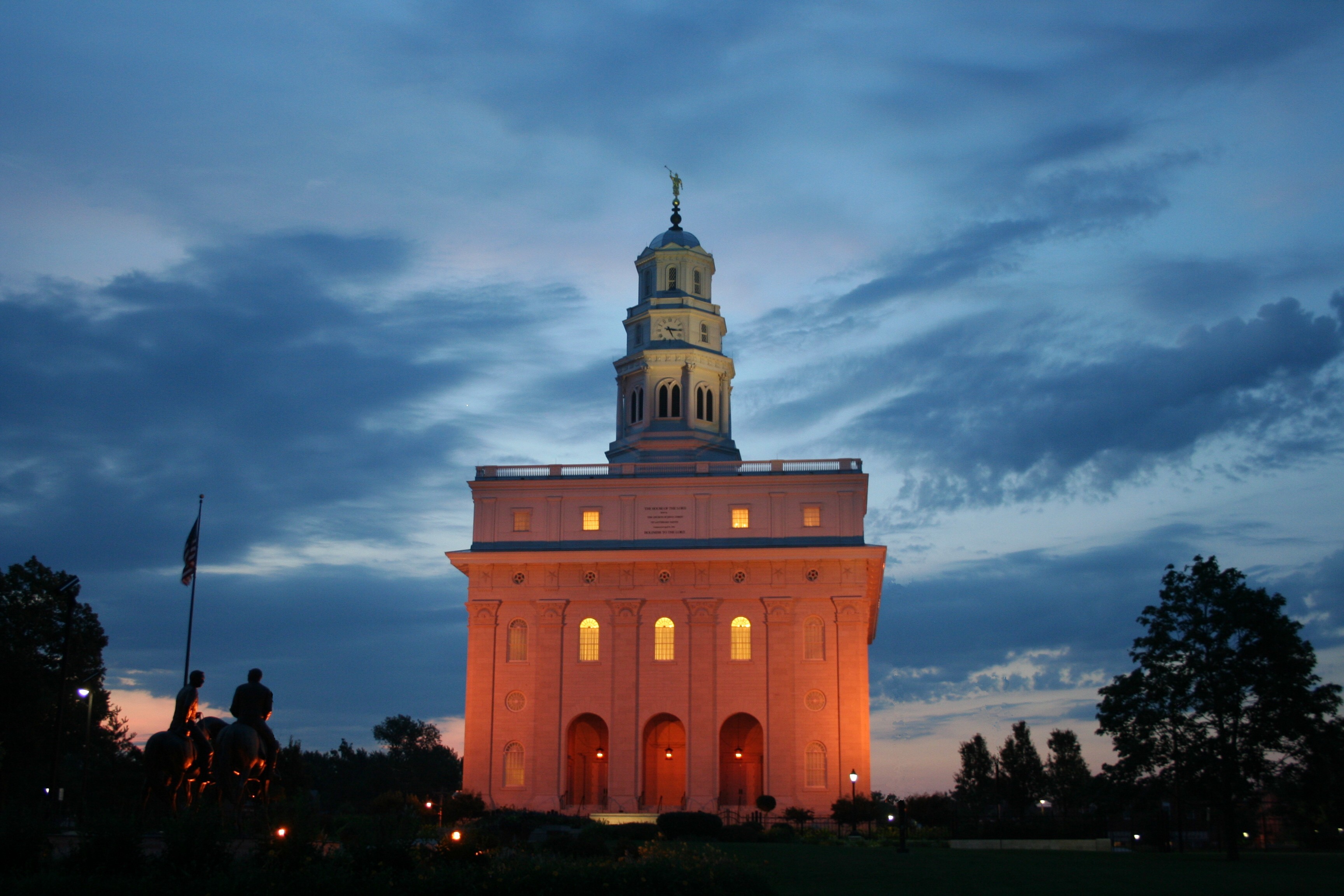 A Mormon Image: Nauvoo Temple at First Light