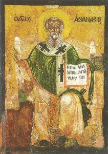 Athanasius. (Who probably didn't write the Athanasian Creed.)