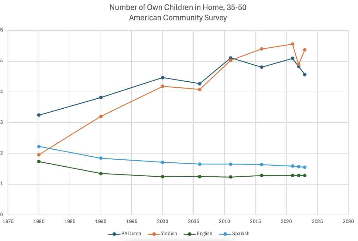 Amish and Haredi Family Sizes