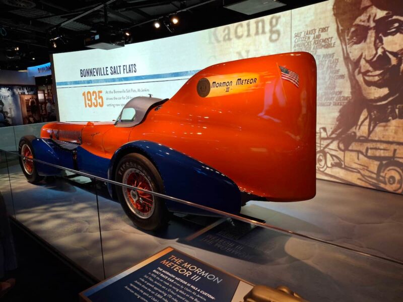 The Mormon Meteor III car on display in Museum of Utah.